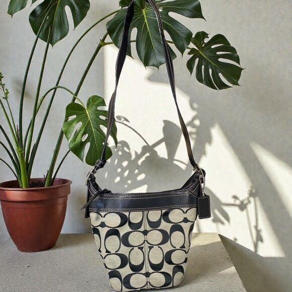 Coach Handbags - Vintage Coach Bleecker Signature Bucket Bag (style number F13358)